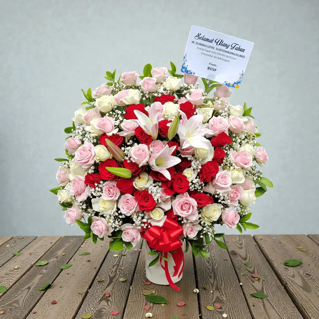 standing flowers bucket 4